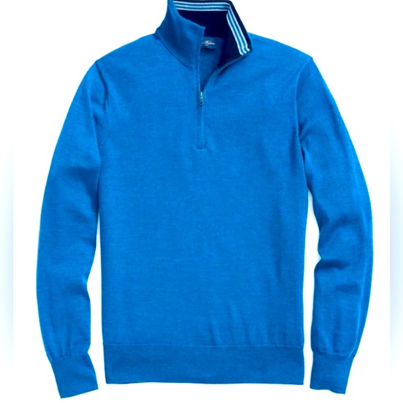 Men's Brooks Brothers Extra Fine Merino Wool 1/4 Zip Sweater
